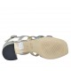 Sandalo da donna in pelle laminata argento, platino, azzurro e rosa tacco 6 - Misure disponibili: 32, 33, 34, 42, 43, 44, 45, 46