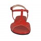 Sandalo da donna in pelle rossa tacco 1 - Misure disponibili: 34, 42, 43, 44