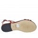 Sandalo da donna in pelle rossa tacco 1 - Misure disponibili: 34, 42, 43, 44