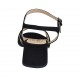 Sandale pour femmes avec courroie en daim noir talon 4 - Pointures disponibles:  32, 43, 46