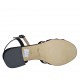Sandalo da donna in camoscio nero con cinturino tacco 4 - Misure disponibili: 32, 33, 34, 42, 43, 44, 45, 46