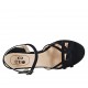 Sandalo da donna in camoscio nero con cinturino tacco 4 - Misure disponibili: 32, 33, 34, 42, 43, 44, 45, 46
