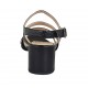 Sandale pour femmes en cuir, cuir imprimé, cuir verni et daim noir talon 6 - Pointures disponibles:  34, 42, 43, 44, 45, 46