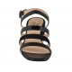 Sandalo da donna in pelle, pelle stampata, vernice e camoscio nero tacco 6 - Misure disponibili: 34, 42, 43, 44, 45, 46
