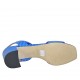 ?Sandale pour femmes avec bande elastique en daim et cuir imprimé bleuet talon 7 - Pointures disponibles:  42, 43, 44, 45, 46