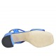 Sandalo da donna con elastico in camoscio e pelle stampata bluette tacco 6 - Misure disponibili: 32, 33, 34