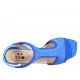 ?Sandale pour femmes avec bande elastique en daim et cuir imprimé bleuet talon 6 - Pointures disponibles:  32, 33, 34