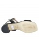 Sandalo da donna con cinturino in camoscio e pelle stampata nera tacco 4 - Misure disponibili: 32, 33, 34, 43, 44, 45, 46