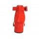 Scarpa aperta a punta da donna con cinturino in camoscio rosso tacco 5 - Misure disponibili: 33, 34, 43, 44, 45, 46