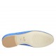 ?Woman's mocassin in cornflower blue suede with tassels heel 1 - Available sizes:  43, 44, 45