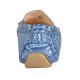 Woman's loafer with removable insole and tassels in blue printed leather  - Available sizes:  43