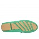 Woman's laced car shoe with removable insole in emerald green suede - Available sizes:  33, 43, 44, 46