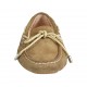Mocassino da donna con lacci e plantare estraibile in camoscio beige - Misure disponibili: 33, 34, 42, 43, 44, 45, 46
