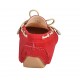 Mocassin pour femmes avec lacets et semelle amovible en daim rouge - Pointures disponibles:  43