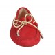?Woman's laced car shoe with removable insole in red suede - Available sizes:  43