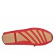 ?Woman's laced car shoe with removable insole in red suede - Available sizes:  43