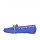 Mocasino para mujer con cordones y plantilla extraible en gamuza azul aciano - Tallas disponibles:  34