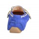 Mocassino da donna con lacci e plantare estraibile in camoscio bluette - Misure disponibili: 34