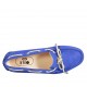 Mocasino para mujer con cordones y plantilla extraible en gamuza azul aciano - Tallas disponibles:  34