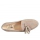 Mocassin pour femmes avec glands en daim taupe talon 1 - Pointures disponibles:  42, 43, 44