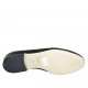 Woman's loafer with tassels in black leather heel 1 - Available sizes:  33, 43, 45
