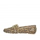 ?Mocasino para mujer con cordones y plantilla extraible en gamuza moteada - Tallas disponibles:  33, 46