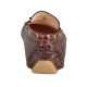 ?Mocasino con plantilla extraible y borlas para mujer en piel estampada marron - Tallas disponibles:  33, 42, 43