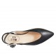 Chanel a punta da donna in pelle nera tacco 2 - Misure disponibili: 42, 45, 46