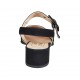 Slingback für Damen mit Schnalle aus schwarzem Wildleder Absatz 4 - Verfügbare Größen:  32, 42, 43, 44, 45