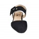 Slingback für Damen mit Schnalle aus schwarzem Wildleder Absatz 4 - Verfügbare Größen:  32, 42, 43, 44, 45