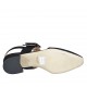 Slingback für Damen mit Schnalle aus schwarzem Wildleder Absatz 4 - Verfügbare Größen:  32, 42, 43, 44, 45