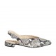 Spitzer Slingback für Damen aus gedrucktem buntem Leder Absatz 2 - Verfügbare Größen:  42, 43, 44, 45