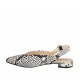 Spitzer Slingback für Damen aus gedrucktem buntem Leder Absatz 2 - Verfügbare Größen:  42, 43, 44, 45