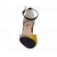 Zapato abierto para mujer con cinturon en gamuza negra, amarillo y beis tacon 5 - Tallas disponibles:  32, 34, 42, 43, 44, 45, 46