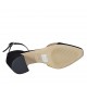 Zapato abierto para mujer con cinturon en gamuza negra, amarillo y beis tacon 5 - Tallas disponibles:  32, 34, 42, 43, 44, 45, 46
