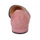 Scarpa aperta al lato da donna in camoscio nero e rosa tacco 2 - Misure disponibili: 33, 42, 43