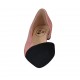 Zapato de salon para mujer con corte lateral en gamuza negra y rosa tacon 2 - Tallas disponibles:  33, 42, 43