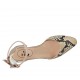 Woman's open shoe with strap in nude and multicolored printed leather heel 3 - Available sizes:  32, 42, 43, 45