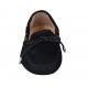 Mocassino da donna con lacci e plantare estraibile in camoscio nero - Misure disponibili: 33, 34, 42, 43, 44, 46