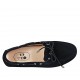 Mocassino da donna con lacci e plantare estraibile in camoscio nero - Misure disponibili: 33, 34, 42, 43, 44, 46