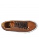 Man's laced shoe with removable insole in tan leather and braided leather - Available sizes:  37, 46, 47, 50