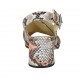 Woman's sandal in multicolored printed leather with heel 5 - Available sizes:  32, 33, 34, 45