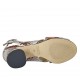 Woman's sandal in multicolored printed leather with heel 5 - Available sizes:  32, 33, 34, 45