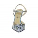Chanel da donna con cinturino in pelle stampata multicolore camoscio azzurro tacco 9 - Misure disponibili: 42, 43, 45