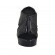 Sabot da donna in pelle nera con plateau e tacco 10 - Misure disponibili: 32, 33, 34, 42, 43