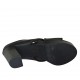 Sabot da donna in pelle nera con plateau e tacco 10 - Misure disponibili: 32, 33, 34, 42, 43