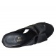Sabot da donna in pelle nera con plateau e tacco 10 - Misure disponibili: 32, 33, 34, 42, 43