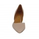Woman's open shoe in nude leather heel 5 - Available sizes:  43, 44, 45