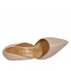 Woman's open shoe in nude leather heel 5 - Available sizes:  43, 44, 45