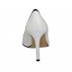 Escarpin pour femmes en cuir blanc y cuir verni bleu et rouge talon 8 - Pointures disponibles:  32, 33, 42